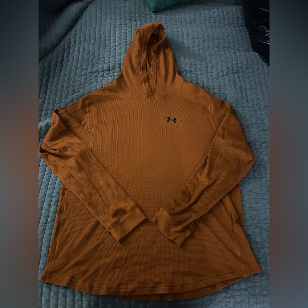 Under Armour BurntOrange Waffle Lightweight Hoodie